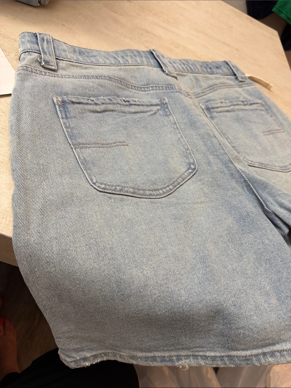 Democracy Light Blue Denim Women's Drawstring tie Shorts - Picture 7 of 13